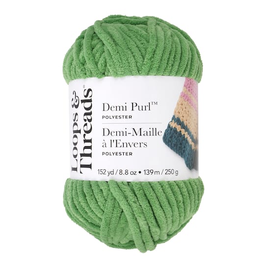 Demi Purl Yarn by Loops & Threads in Jadesheen | 8.8 oz